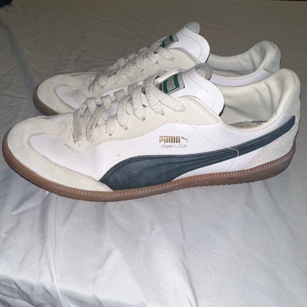 Size 8.5 US- PUMA Super Liga OG Retro White 356999-12 Rare Athletic No Box